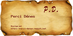 Perci Dénes névjegykártya